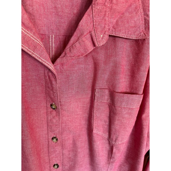 L.L. Bean Long sleeved Red Buttonup Shirt size XXL - Picture 2 of 3